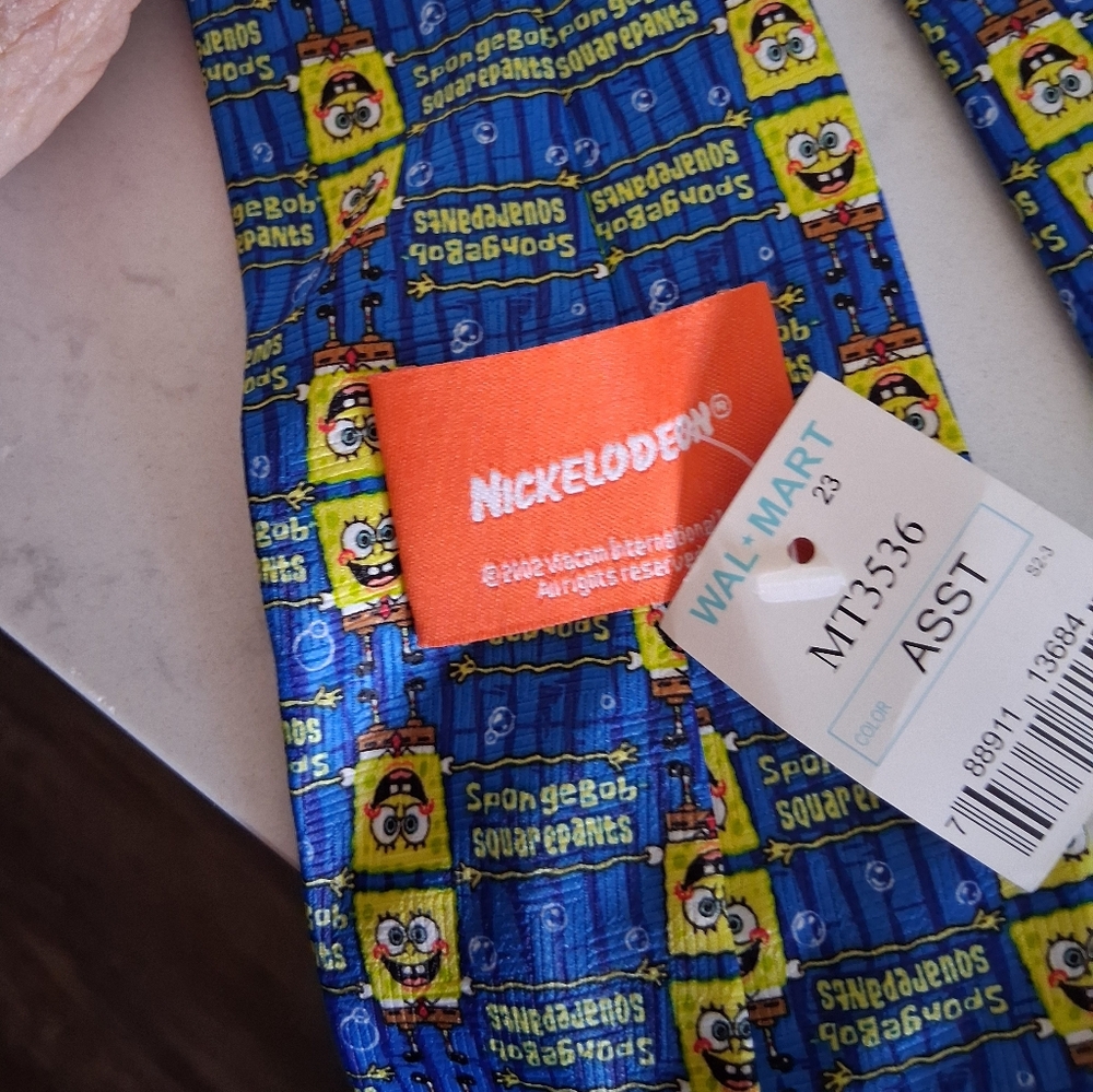 Men's Tie, Vintage SpongeBob Square Pants - Picture 3 of 4
